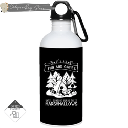 Its All Fun And Marshmallows Games 20oz Stainless Steel Water Bottles