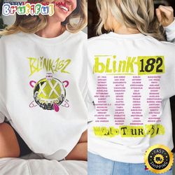 blink 182 world tour 2023 shirt vintage retro band tee unisex