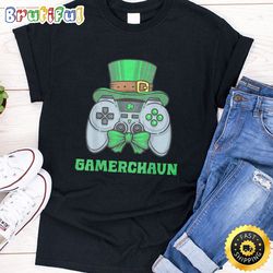 Gamer St Patricks Day Green Lucky Boys Kids Gift Fun T-Shirt