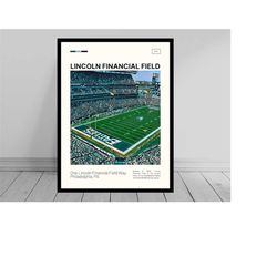 Lincoln Financial Field Print | Philadelphia Eagles Poster | NFL Art | NFL Stadium Poster | Digital Oil Painting | Moder