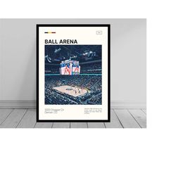 Ball Arena Print | Denver Nuggets Poster | NBA Art | NBA Arena Poster | Digital Oil Painting | Modern Art | Digital Trav