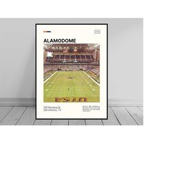 Alamodome Print | UTSA Roadrunners Poster | NCAA Art | NCAA Stadium Poster | Digital Oil Painting | Modern Art | Digital