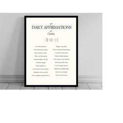 Affirmation Wall Art for Clarity | Self Love Positive Affirmations | Words of Affirmation Poster | Daily Affirmations Pr