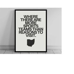 Hilarious Ohio Meme Print | Ohio Poster | Minimalist State Slogan | Ohio Silhouette SVG | Modern Travel | Keep Calm Stat