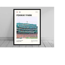 Fenway Park Home Backdrop Print | Boston Red Sox Poster | Home Plate Poster | Digital Oil Painting | Modern Art | Digita