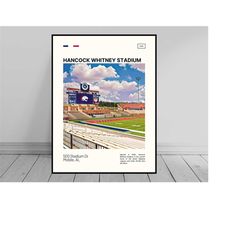 Hancock Whitney Stadium Print | South Alabama Jaguars Poster | NCAA Stadium Poster | Digital Oil Painting | Modern Art |