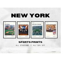 New York Sports Stadium Digital Print Bundle | Citi Field | Madison Square | Metlife Stadium | NYM Mets | New York Knick