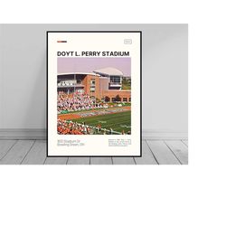 Doyt L. Perry Stadium Print | Bowling Green Falcons Poster | NCAA Art | NCAA Stadium Poster | Digital Painting | Modern