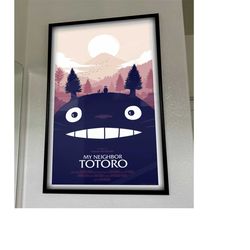 Retro My Neighbor T0toro Poster Anime Mjyazaki Art Wall Decor T0toro Print Gifts For Her Him Anime Wall Art Anime Print