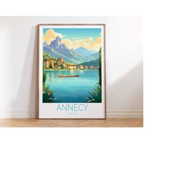 Annecy France Travel Poster, Annecy France Poster, Annecy France Travel Wall Art, France Travel Gift, Traveler Gift