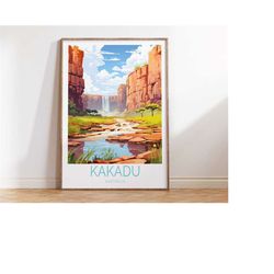 Kakadu National Park Travel Poster, Kakadu Australia Wall Art, Kakadu Park Travel Gifts, Australia National Parks Travel