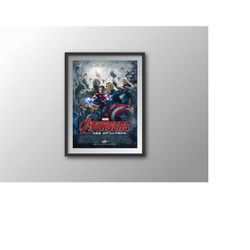 The Avengers 2 Age of Ultron Movie Art Print for Vintage Home Decor
