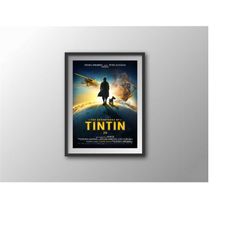 The Adventures of Tintin Movie Art Print for Vintage Home Decor