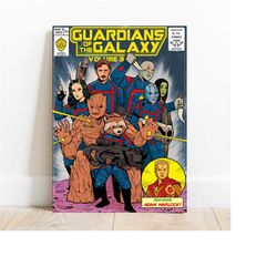 Guardians of the Galaxy Poster, Avengers Poster, Superhero Poster, A3, A4, A5, Comic Book Poster, Marvel Print, Marvel P