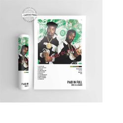 Paid in Full-Eric B. & Rakim Music Album Poster / High Quality Music Cover Print / A4 / A3 / A2 / A1