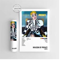 Invasion of Privacy-Cardi B Music Album Poster / High Quality Music Cover Print / A4 / A3 / A2 / A1