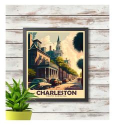 Charleston Travel Poster - South Carolina - Printed