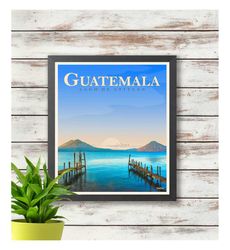 Guatemala Travel Poster - Lago de Atitlan -