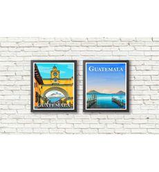 Set of 2 Travel Posters - Antigua -