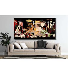 Pablo Picasso Guernica Painting Print Wall Art, Pablo