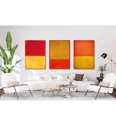 Set Of 3 Rothko Clasic Colorful Painting Print