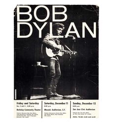 Bob Dylan Concert Band POSTER PRINT A5-A1 60s