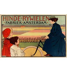 Hinde-Rywielen Amsterdam POSTER PRINT A5 A2 Vintage Dutch