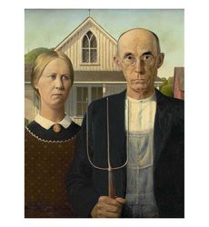 American Gothic 1930 POSTER PRINT A5 A2 Grant
