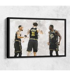 Golden State Warriors Trio Poster, Canvas Print, Framed