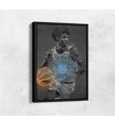 Ja Morant Poster Neon Effect Memphis Grizzlies Basketball