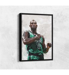 Kevin Garnett Poster, Boston Celtics - Canvas Print,