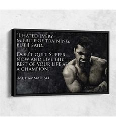 Muhammad Ali Poster Boxing Quote Hand Made Posters