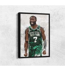 Jaylen Brown Poster, Boston Celtics - Canvas Print,