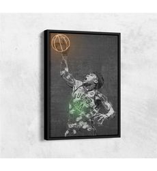 Giannis Antetokounmpo Poster Neon Effect Milwaukee Bucks Basketball