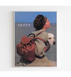 Gucci Advertising Poster, 90's Style Print, Ad Wall
