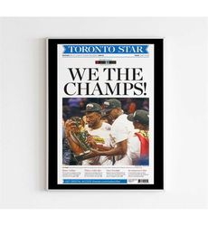 Toronto Raptors 2019 NBA Champions Front Cover Toronto
