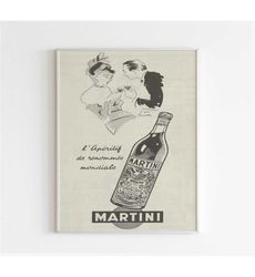 Martini Advertising Poster, 50s Le Mans 24h Pre-Race