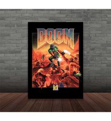 Doom 1993 Video Game Poster, Wall Art, Room