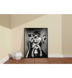 Black and White Woman Print / Girl on
