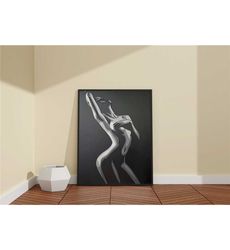 Black and White Woman Wall Decor / Female