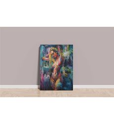 Oil Painting Woman Canvas Poster / Woman in