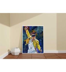 Freddie Mercury Poster / Freddie Mercury Canvas Wall