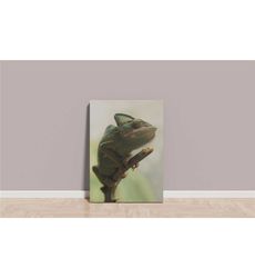 Chameleon Canvas / Nature Poster / Animal Painting