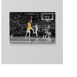 michael jordan last shot canvas / gift for basketball lover / ready to hang canvas / the shot / chicago bulls canvas / m