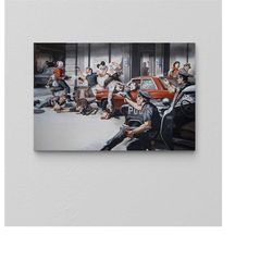 famous gangsters canvas wall art / gangsters canvas print / home decor / office decor / ready to hang canvas / large can