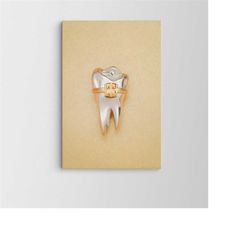 Dentist Unique Design Wall Art / Dental Office Canvas Art / Oil Painting Print / Large Wall Art / Popular Art Decor / Tr