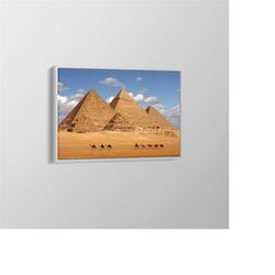 pyramid wall art canvas / egypt wall art / architecture canvas / egypt pyramid decor / extra large wall art / oversize f