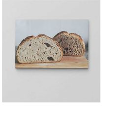bread print canvas / healthy food canvas / kitchen wall art canvas / spices canvas / extra large wall art / oversize fra