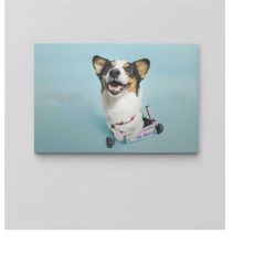 pet portrait canvas / pet drawing / dog wall art / artwork poster / home decor / extra large wall art / oversize framed