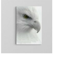 bald eagle home wall decor / animal canvas art / office decor print / eagle portrait poster / oil painting canvas / mode